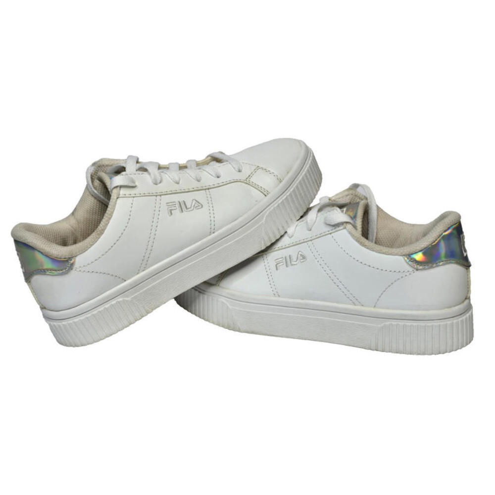 FILA WHITE LEATHER HOLOGRAPHIC PANACHE‎ SNEAKERS SZ: 6.5 EUC